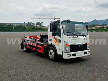 重汽豪曼藍(lán)綠牌純電動新能源HDW5040ZXXLBEV型純電動車廂可卸式垃圾車勾臂車